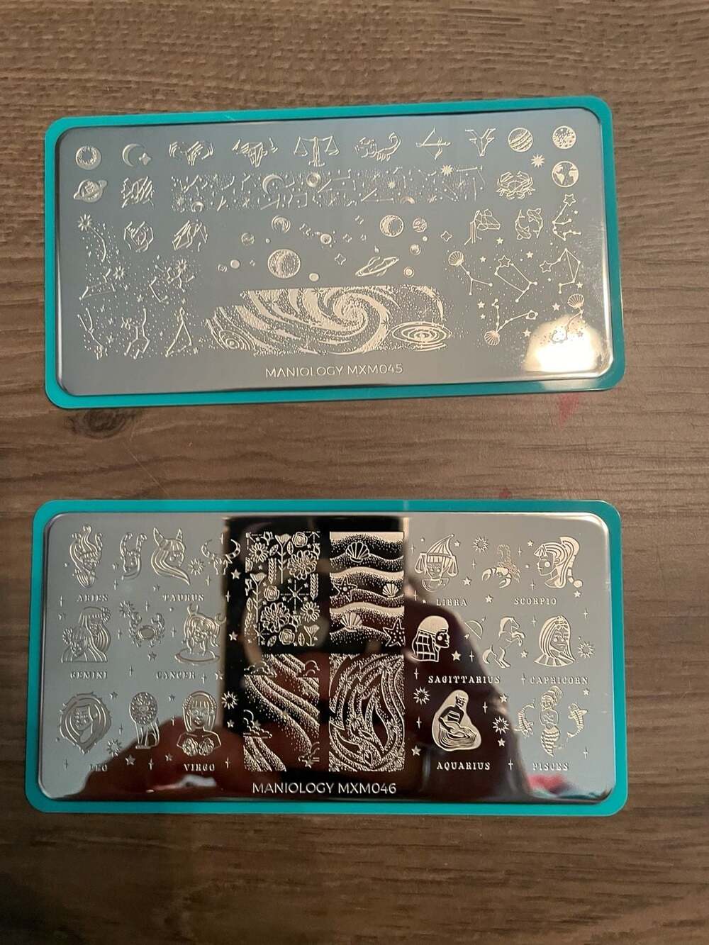 Maniology Mani x Me MXM045 and MXM046 Astrology Zodiac Nail Stamping Plates Set